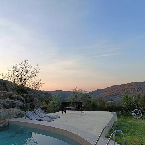 The Pool View at Amara Valley Eco Retreat Centre in Girona, Spain
